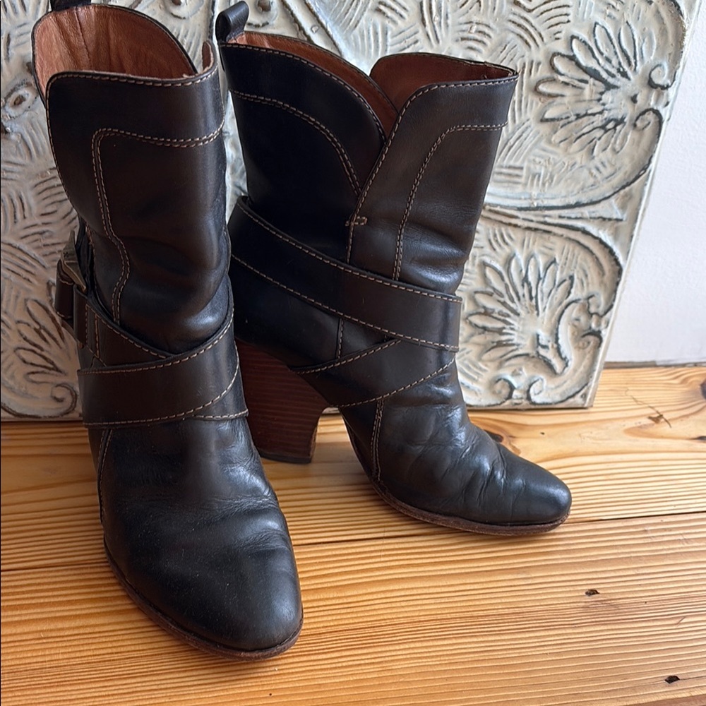 Brown Leather Ankle Boots